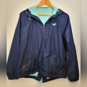Hollister Rain Jacket, Medium, Blue